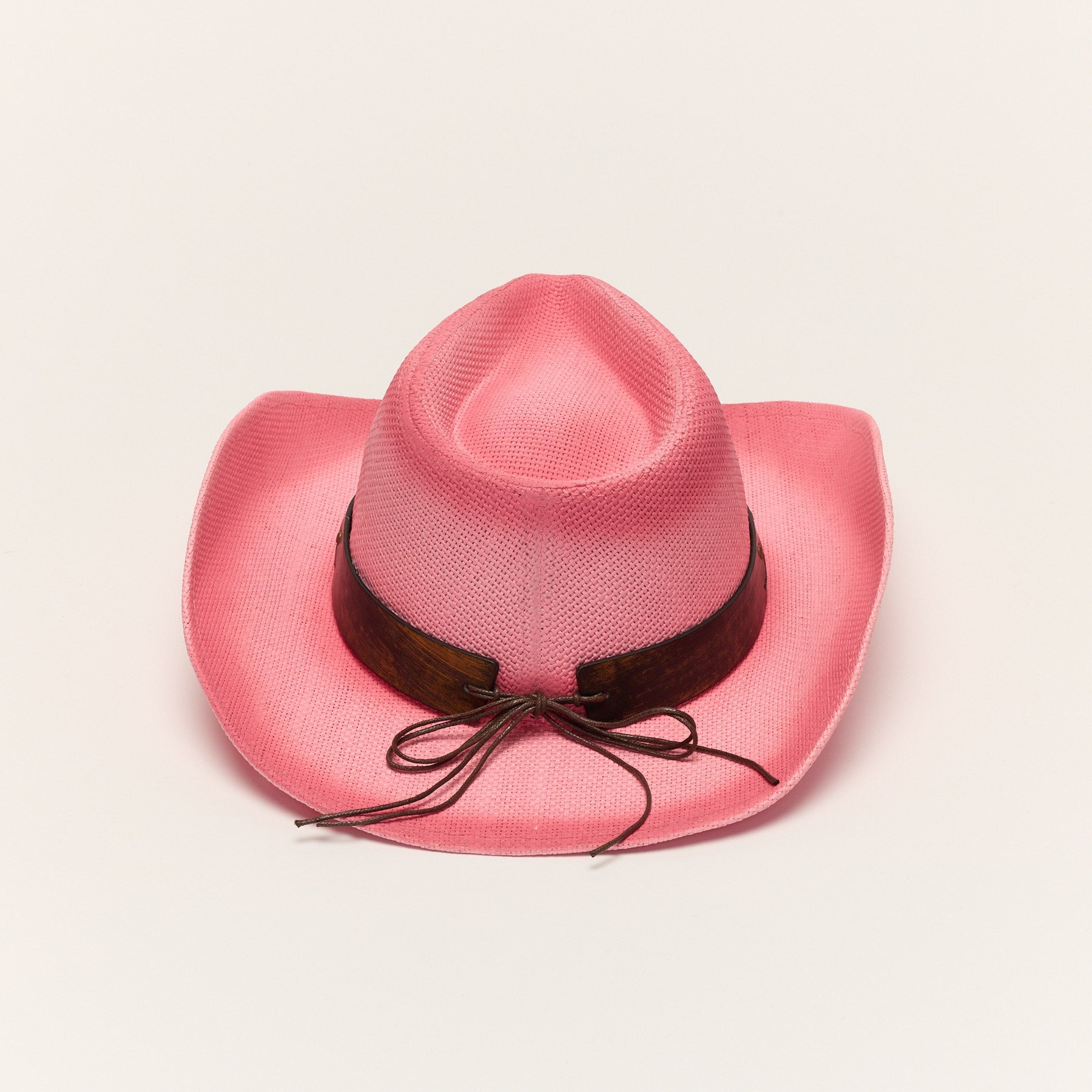 3413 Western Cowboy Hat, Pink Adjustable Straw Sun Hats,pentagram Wide Brim Twister Pink Straw - Infant – The Cow Lot main image 2